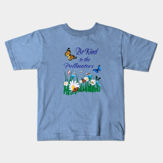 Be Kind to Pollinators Kids T-Shirt by Alpenglow Workshop